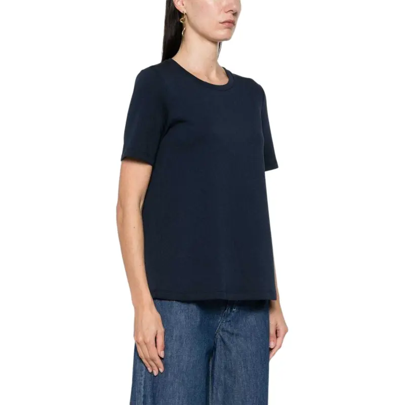 'S MAX MARA Logo Embroidered Crewneck T Shirt-5