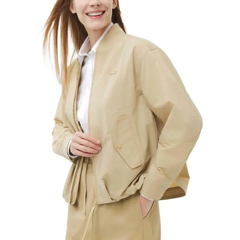 LACOSTE Jacket Women's Milk Coffee-3