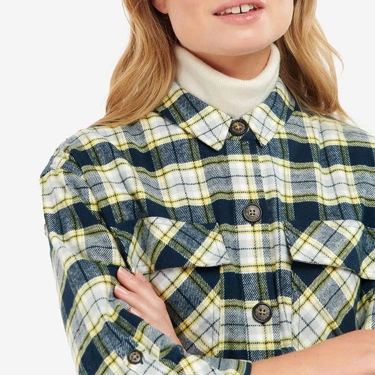 BARBOUR SS23 Long-Sleeved Dresses Women's Turquoise-4