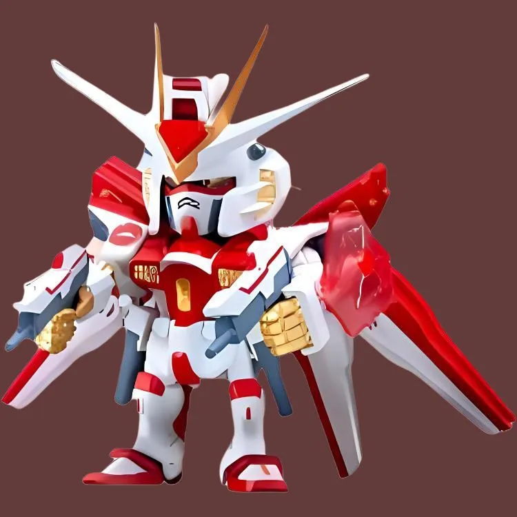 Pizzahut x GUNDAM Red White Gold Must Win Color Scheme Model Kits-4