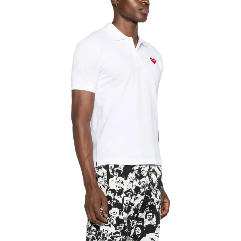 CDG Play Heart Patch Polo Shirt-6