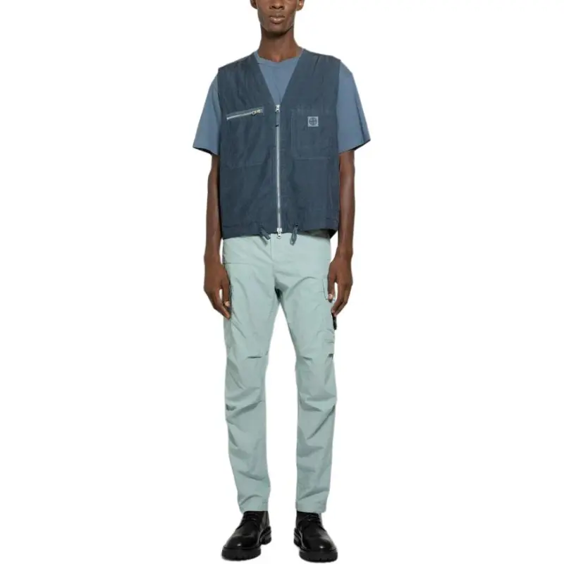 STONE ISLAND SS23 Vest Men's Blue-5