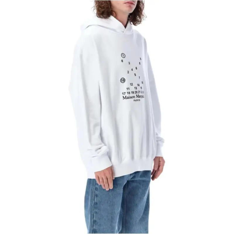 Maison Margiela Logo Printed Long Sleeved Hoodie-4