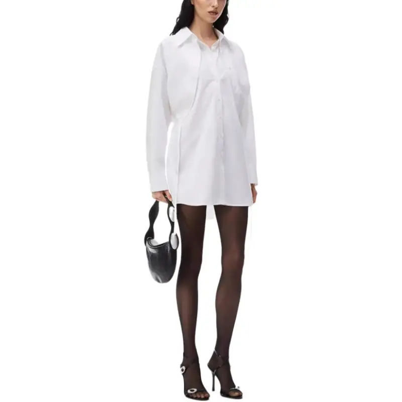 Alexander Wang SS24 Long-Sleeved Dresses Women's White-3