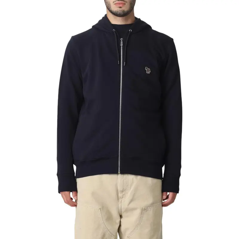 PS By Paul Smith Zebra Patch Zipped Drawstring Hoodie-4