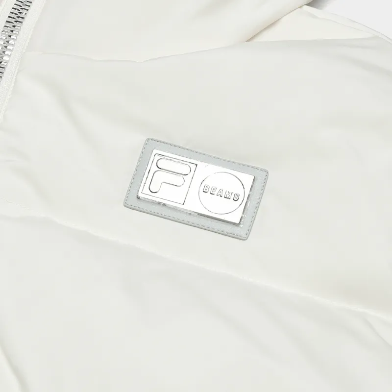 Beams X FILA FUSION BEAMS Down Jackets Women's Muling White-3