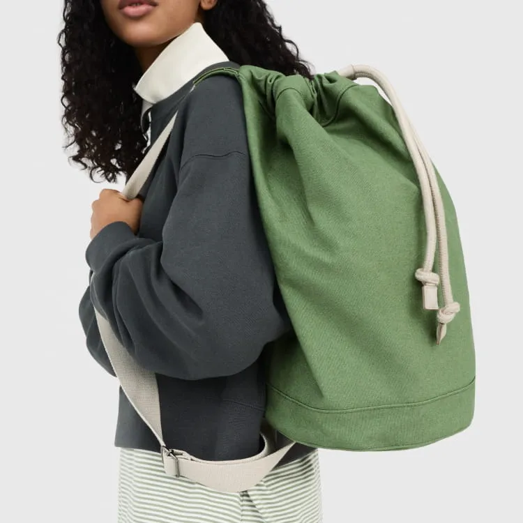 UNIQLO Cotton Sling Bag Regular Unisex Green-2