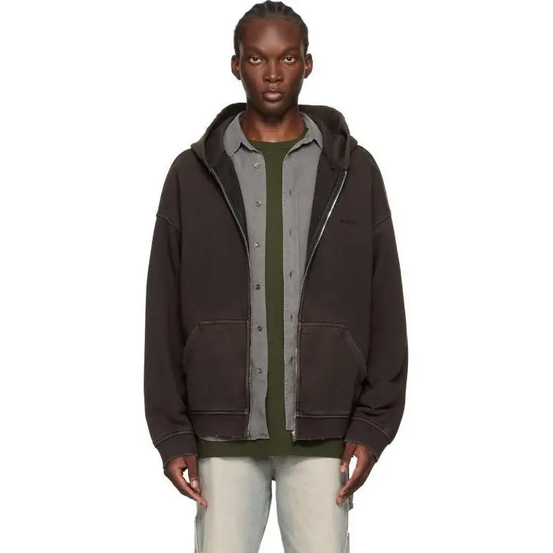 WE11DONE Embroidered Logo Graphic print Hooded Jacket-2