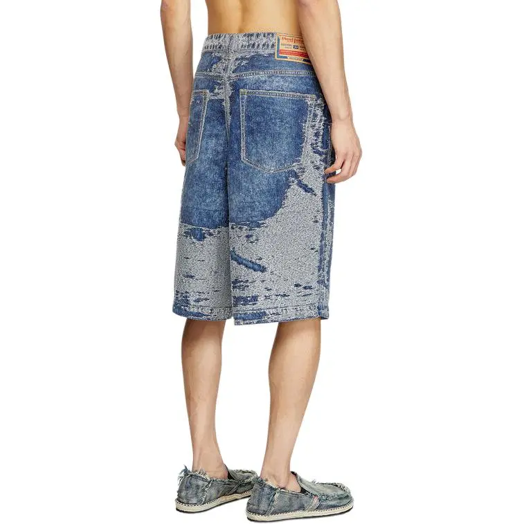 DIESEL Logo Patch Denim Shorts-3