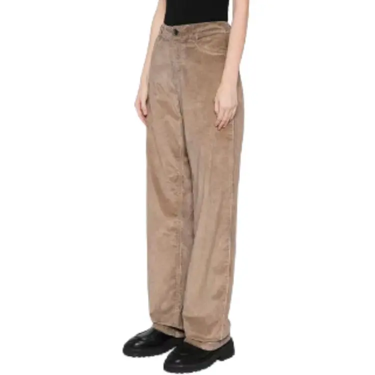 UMA WANG Straight-Leg Velvet Tree Pants-3