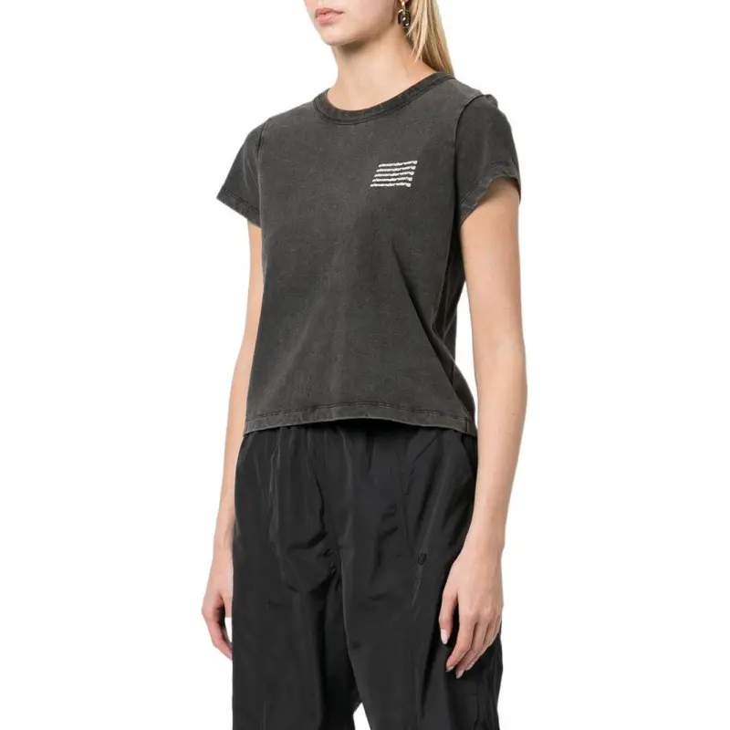 Alexander Wang Acid wash Logo T shirt-2