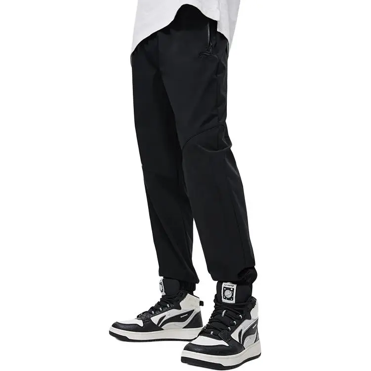 LiNing Sports Trend Series Knitted Sweatpants Men's Black-4
