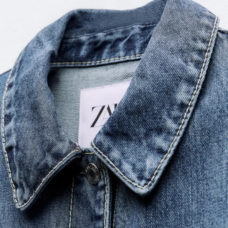 ZARA Jackets & Coats Women's Blue-3
