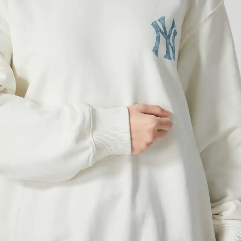 MLB New York Yankees Sweatshirt Unisex Cream-4