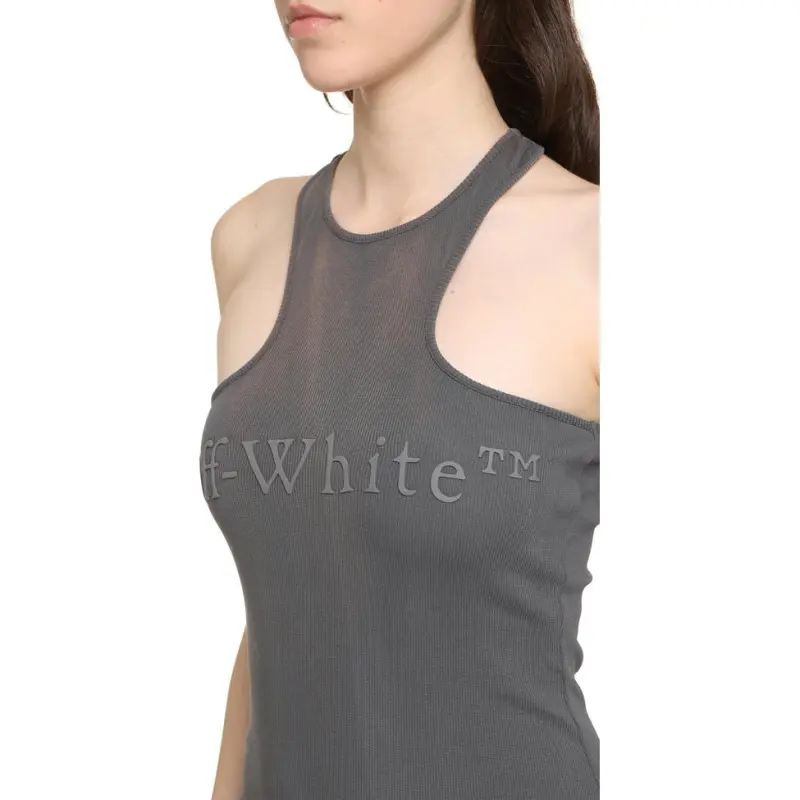 OFF-WHITE Sleeveless Dresses Women's Gray-4