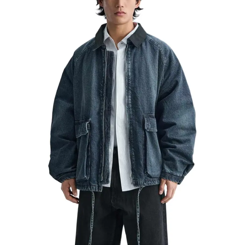 ZARA Denim Jackets Men Blue-1