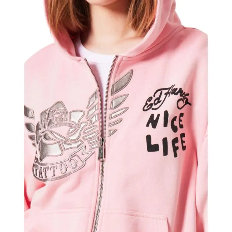 Ed Hardy Sweatshirts Women's Pink-2