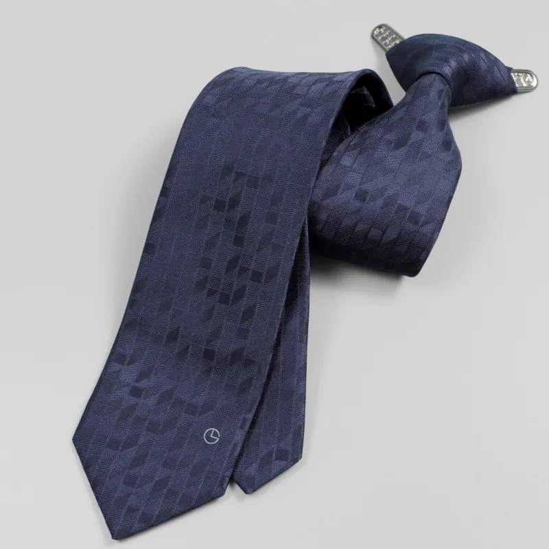 GOLDLION Polyester Ties Men's Blue-25