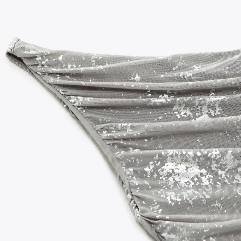 ZARA Sleeveless Dresses Women's Silver-4
