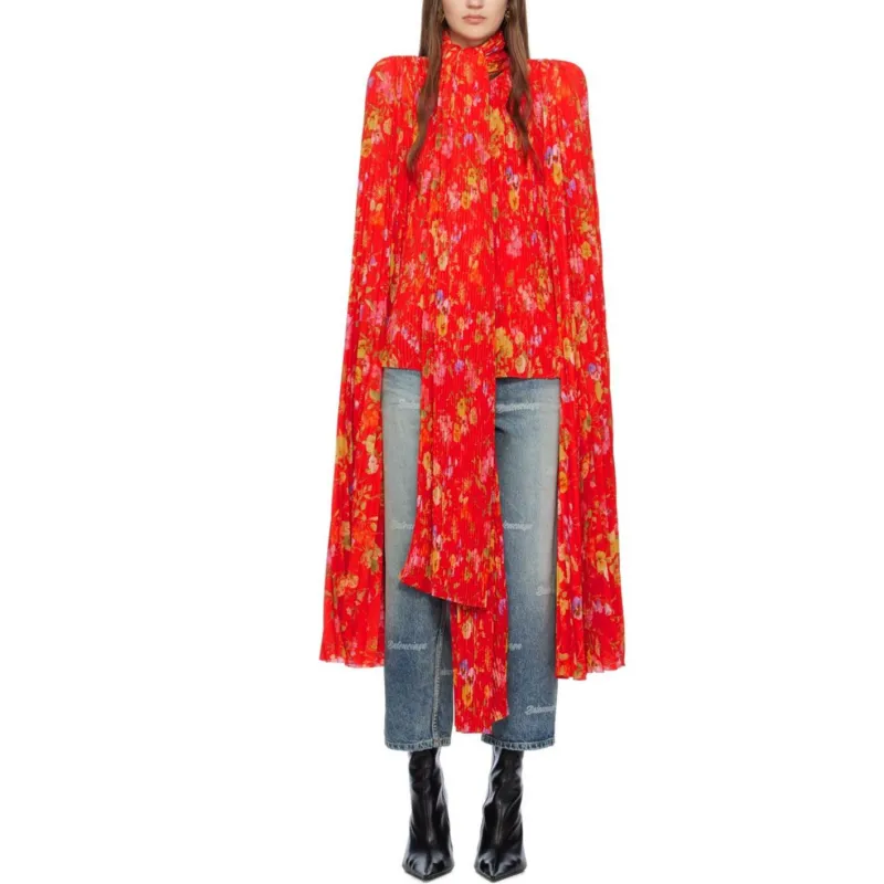 Balenciaga T-Shirt Regular Fit Women's Red-2