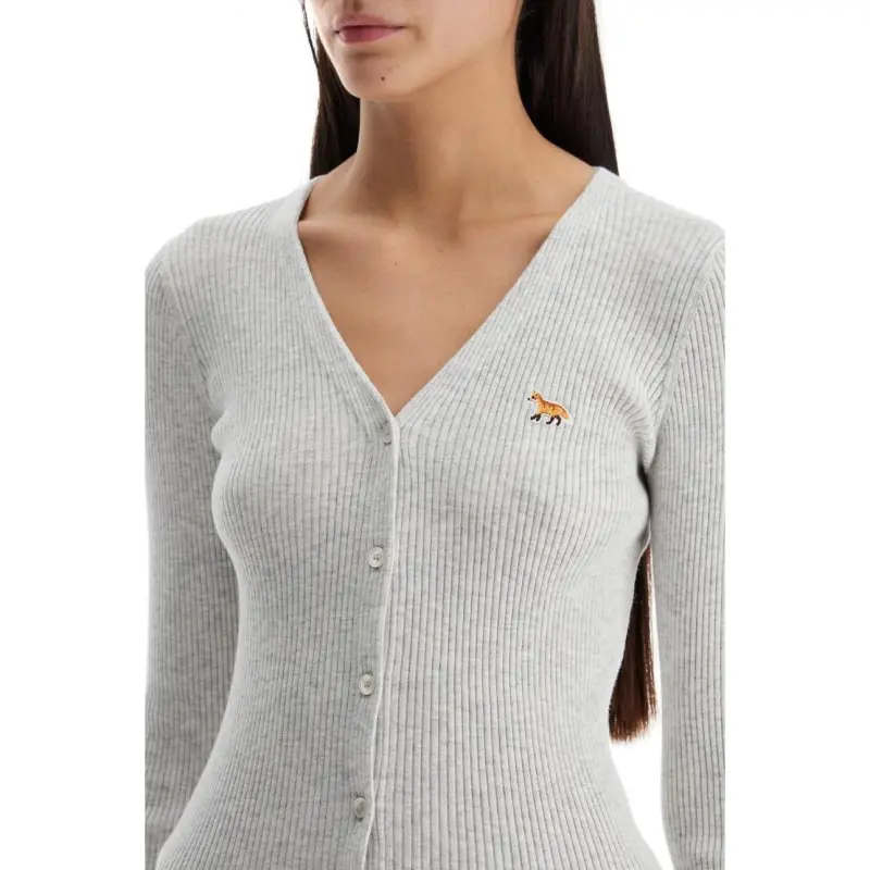 Maison Kitsune Baby Fox Patch Knit Cardigan-4