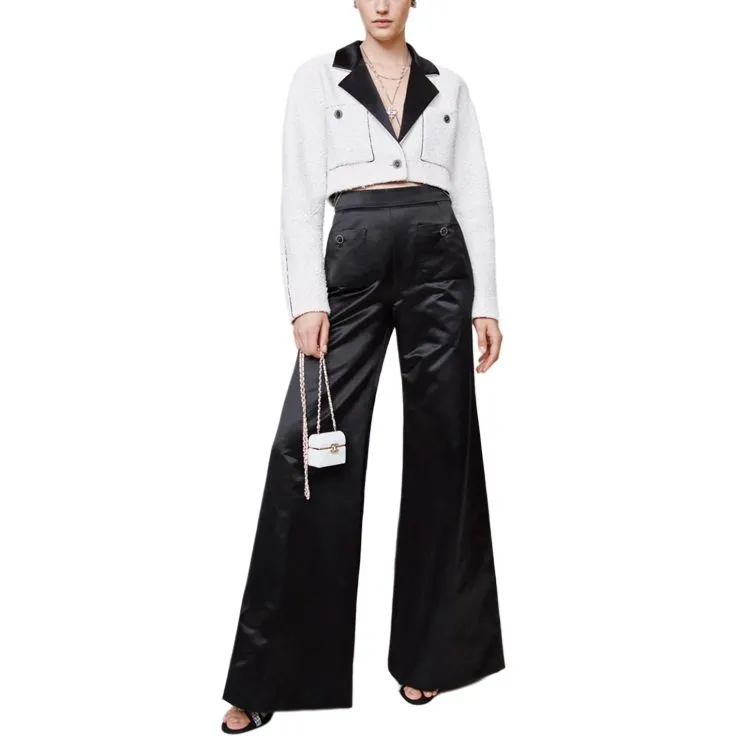 CHANEL Casual Pants Women's Black-1