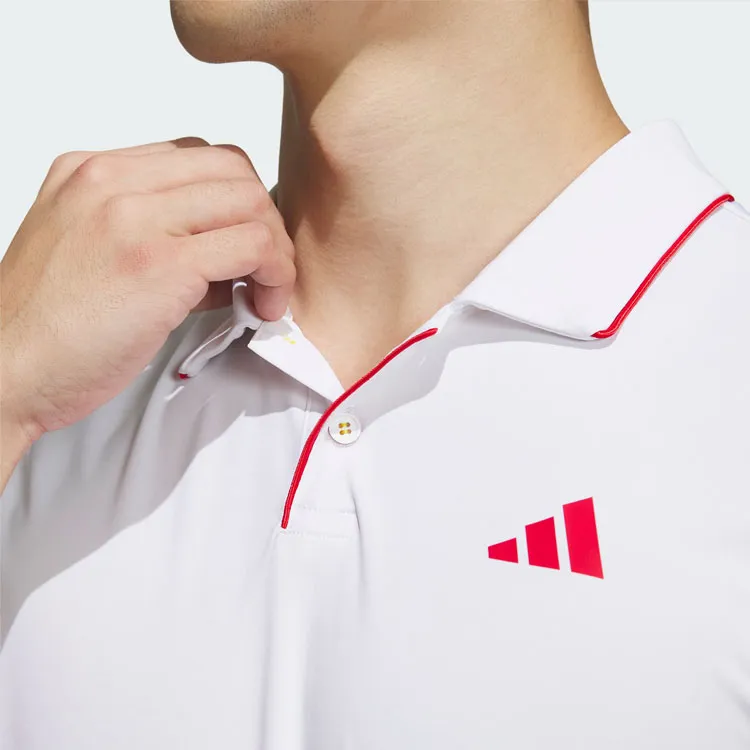 Adidas Chinese Tennis Team Olympic Series Polo Shirt Men's White-3