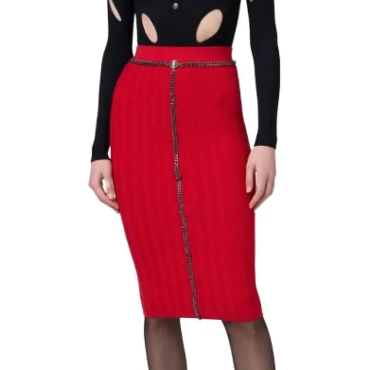 Elisabetta Franchi Chained Midi Skirt-3