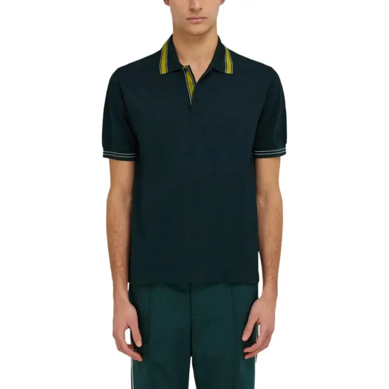 Ferragamo Striped collar Polo Shirt-2