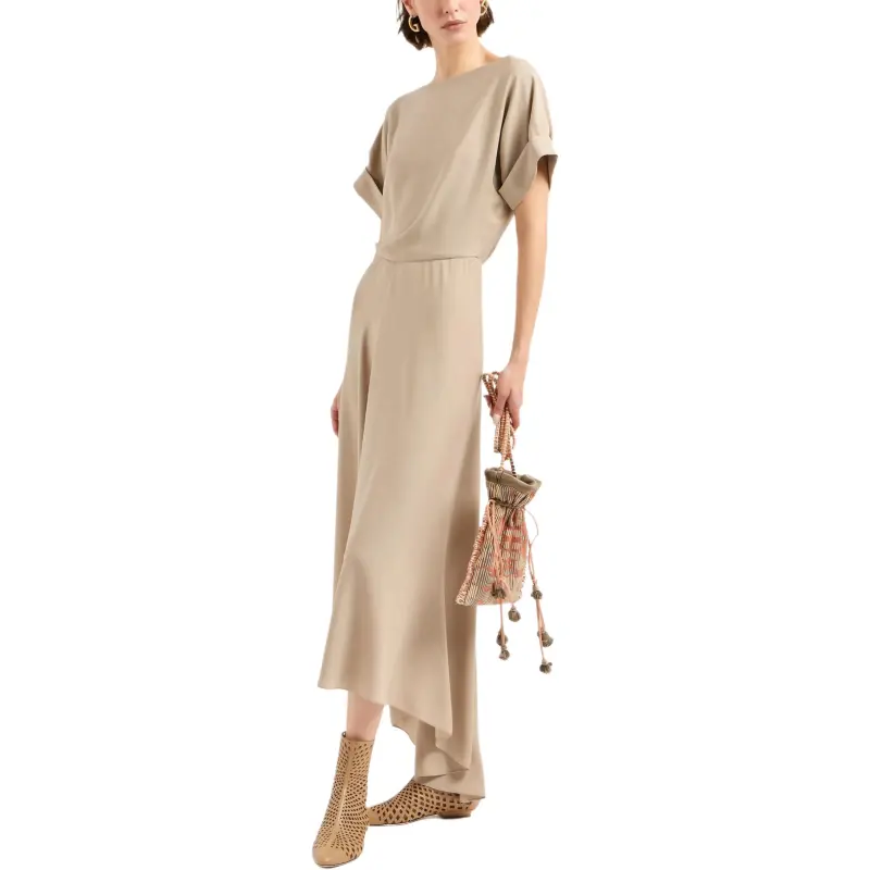 GIORGIO ARMANI Long Triple Silk Georgette Dress-1