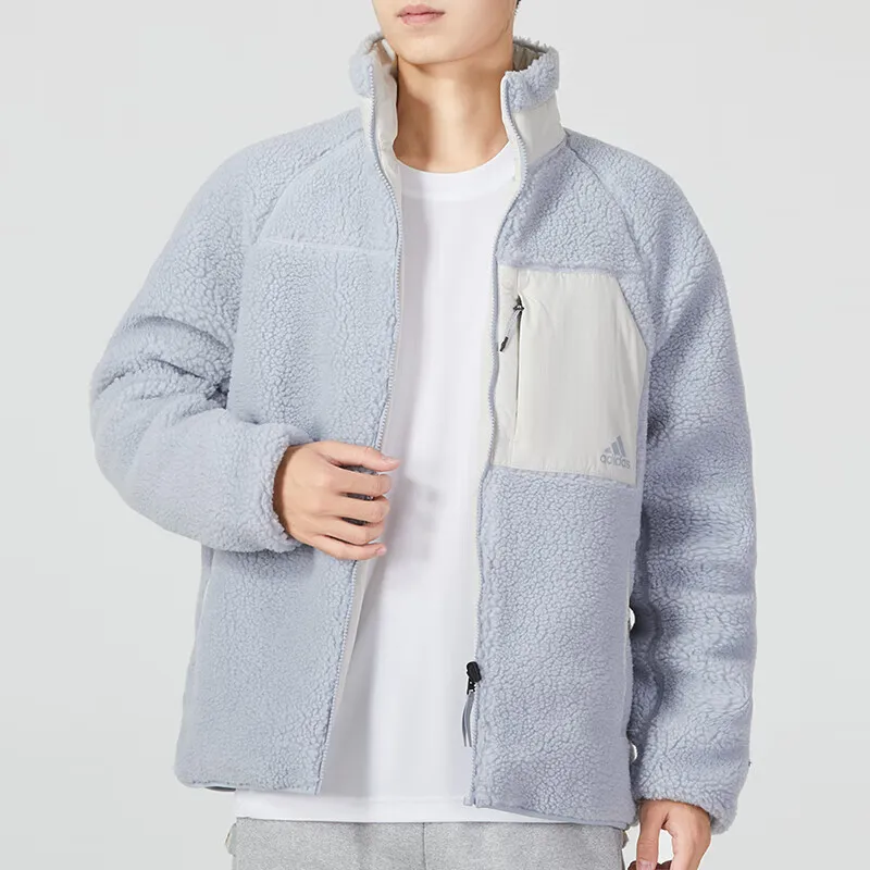 Adidas Velvet Jackets Men Blue-1