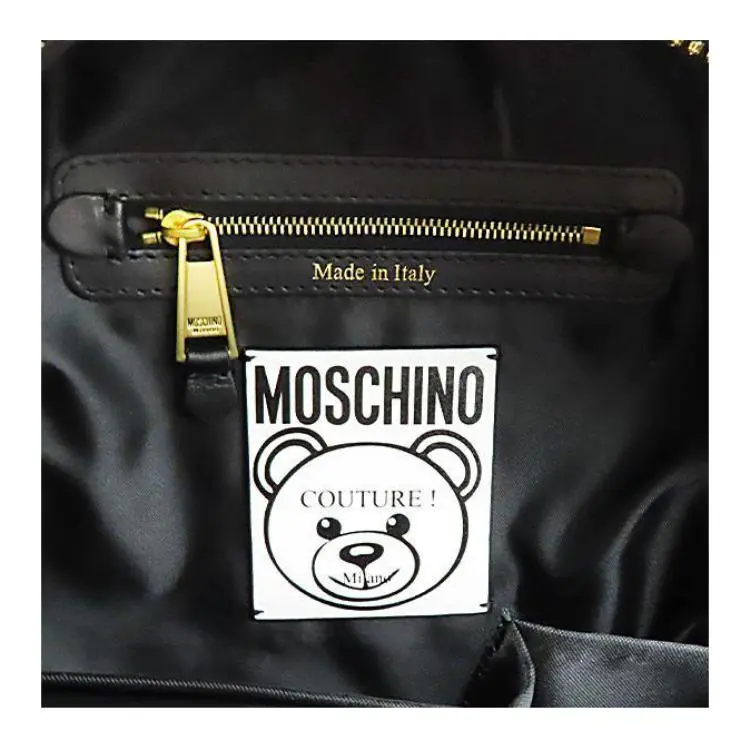 MOSCHINO PVC Backpack Men's Black-8