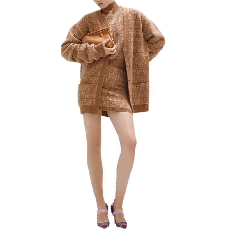FENDI Ff Motif Knitted Mini Skirt-2