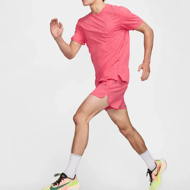Nike Stride Running Division Casual Shorts Men's Purple Daylily Pink-2