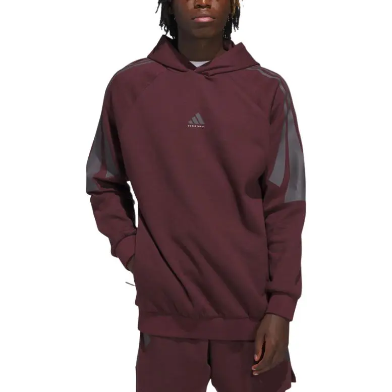 Adidas BASKETBALL THE 2025 COLLECTION CHAPTER 02 SPACER HOODIE Sweatshirt Unisex Aurora Gemstone Red-1