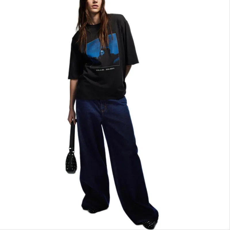 H&M T Shirts Women's Black-1