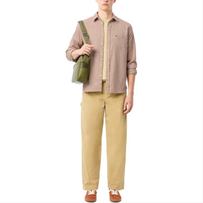 LACOSTE Shirt Men's Light Brown-2