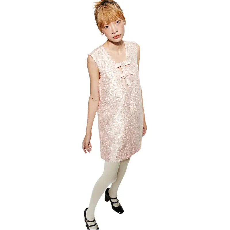 H&M New Year Sleeveless Dresses Women's Light Pink-3