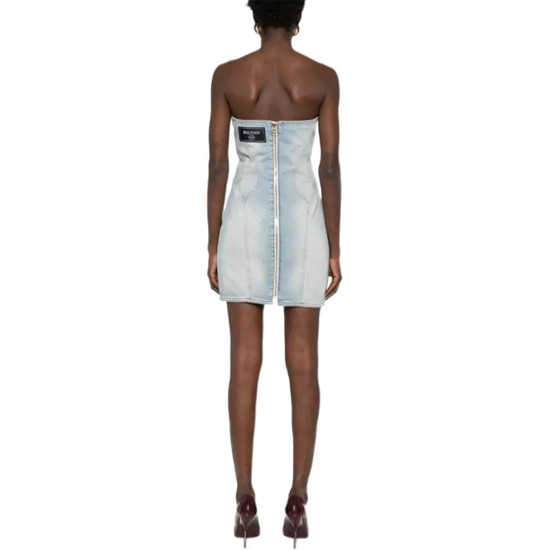 BALMAIN Denim Mini Dress-2