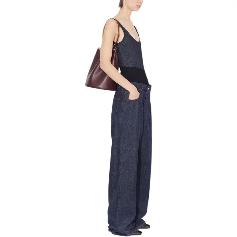 Alaia Sleeveless Denim Bodysuit-4