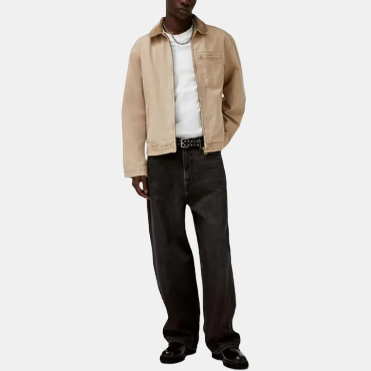 H&M Denim Jackets Men Beige-1