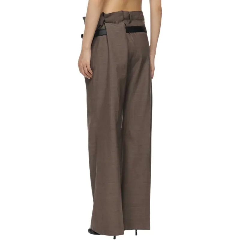 Acne Studios SS25 Casual Pants Women's Brown-4
