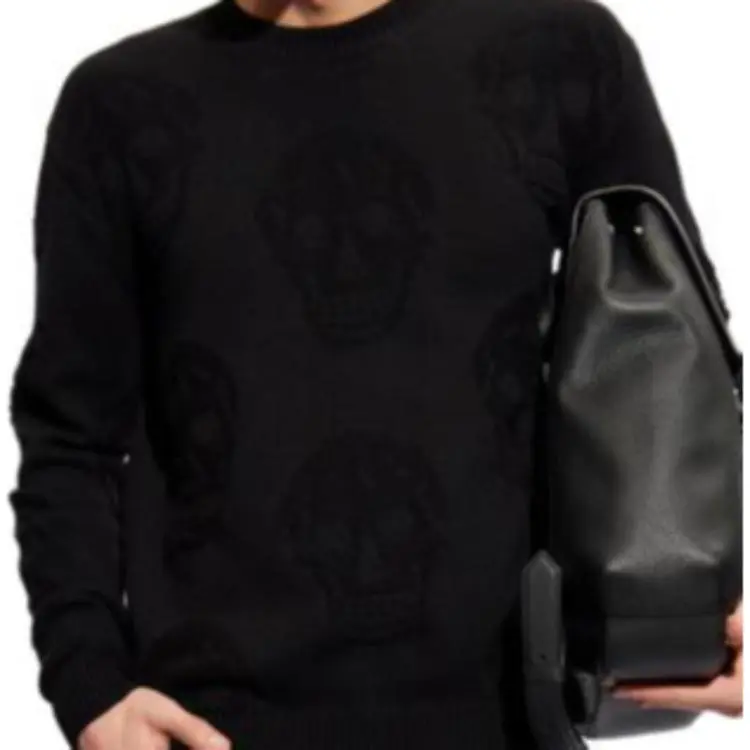 Alexander McQueen All Over Skull Motif Knitted Jumper-6