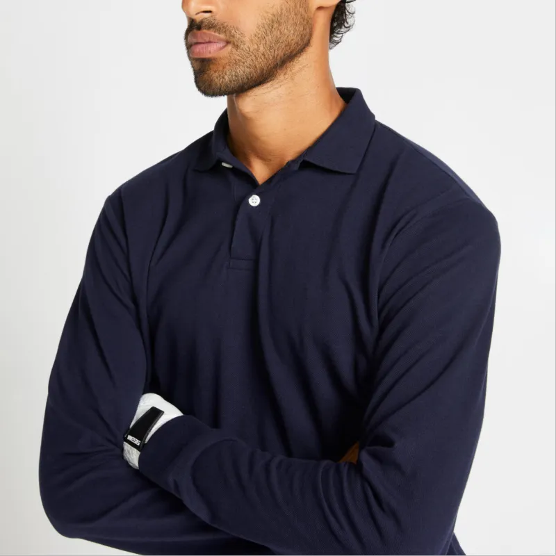DECATHLON INESIS MW500 Polo Shirt Men's Blue Black-4