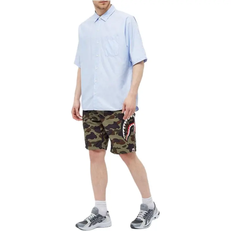 Bape 1st Camo Side Shark Beach Shorts-4