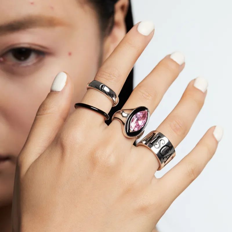 MSCAT 925 Sterling Silver Rings Women's-5