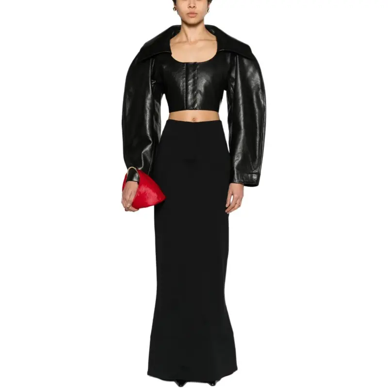 Jacquemus Rear Slit Maxi Skirt-2