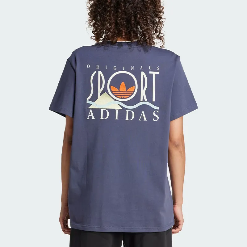 Adidas Originals Graphic Adidas Sports Loose 3 Stripes Tee-3