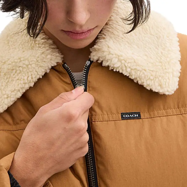 COACH SS24 Down Jacket Women's Khaki-3