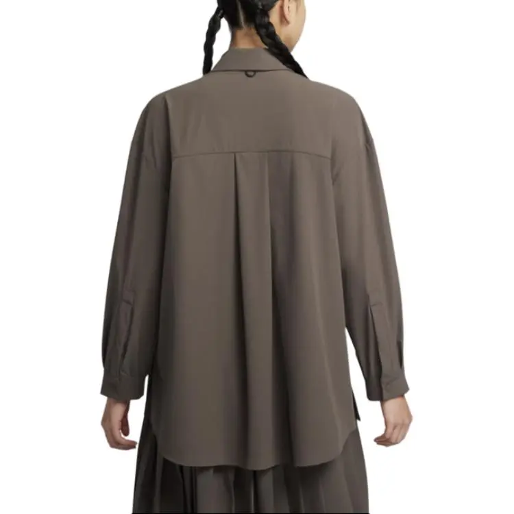 Nike Dri-Fit Shirt Women's Stone Gray/Baroque Brown-1